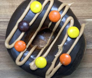 Peanut Butter Reese's Pieces Doughnut Peanut Butter Reese's Pieces Doughnut